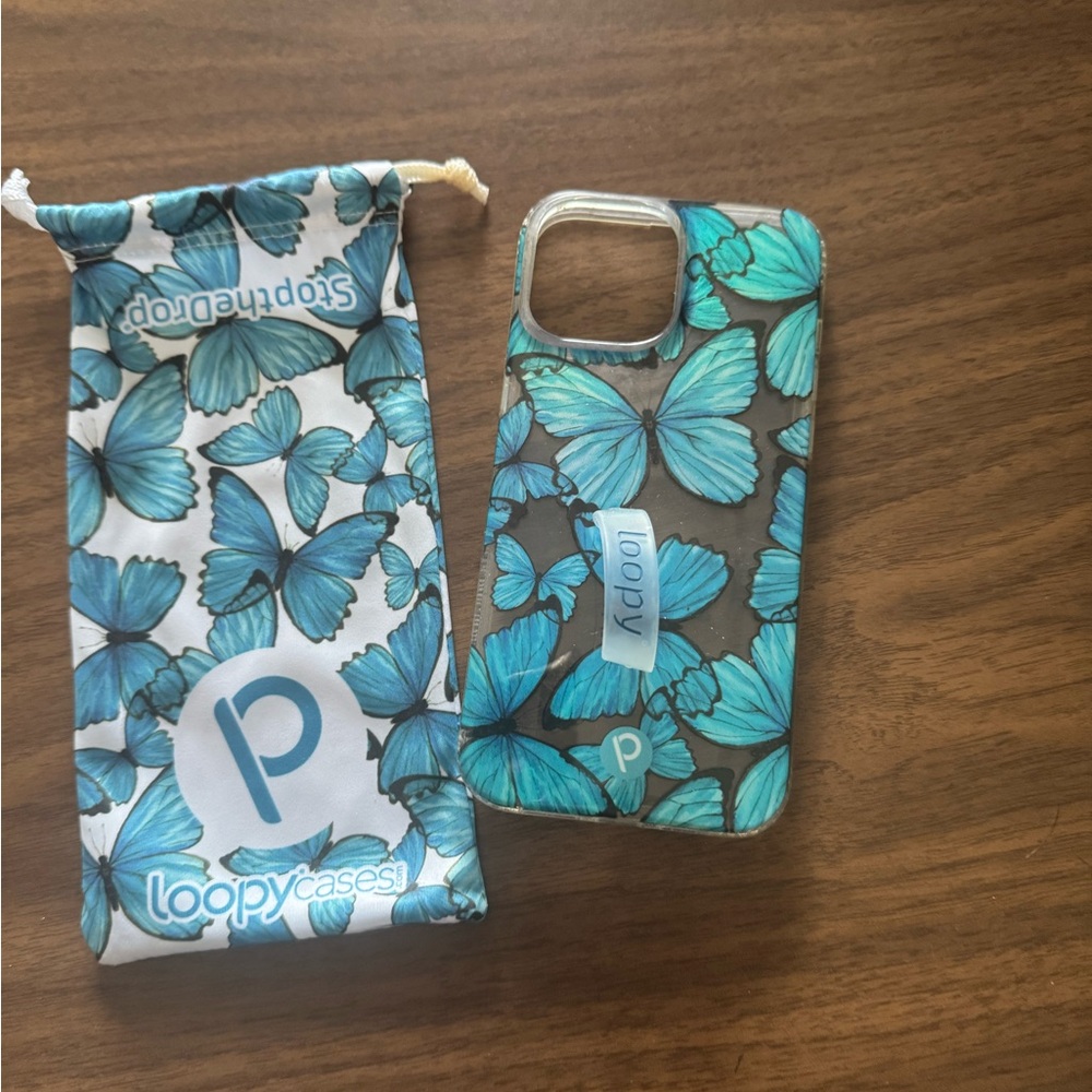 Loopy Case Teal Butterfly Phone Case